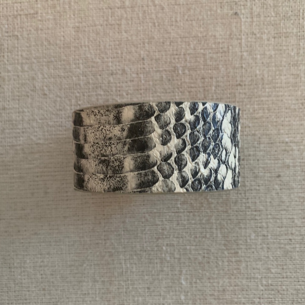 Snake print cuff bracelet